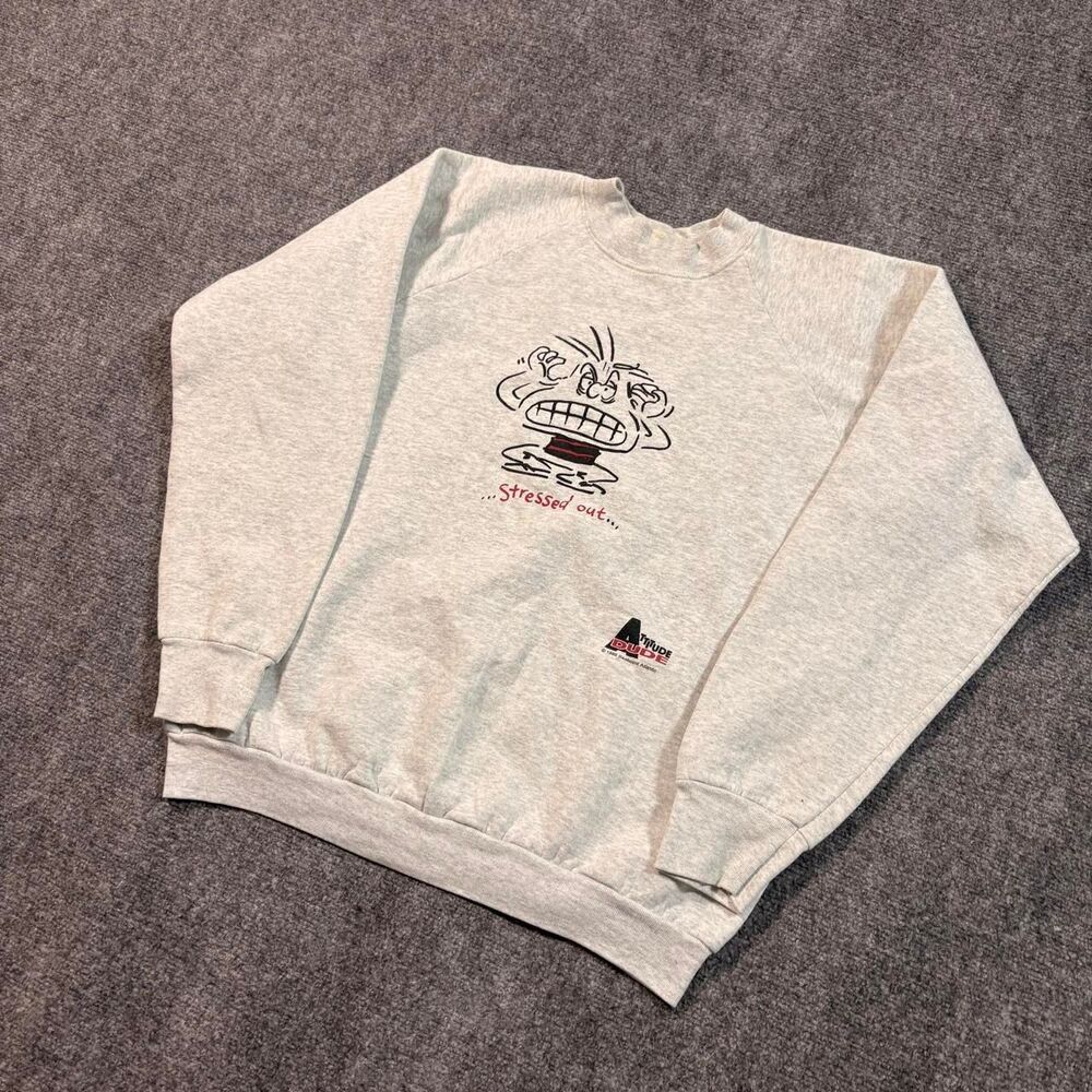 Vintage 1995 Attitude Dude Stressed Out Sweatshirt